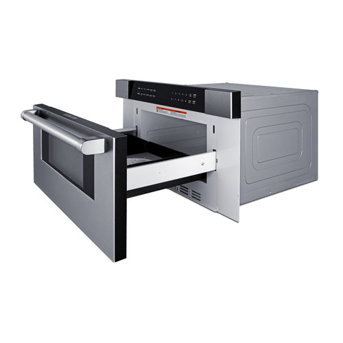 Summit Built-In Drawer Microwave, 30" Wide, Gray (MDR30SS)