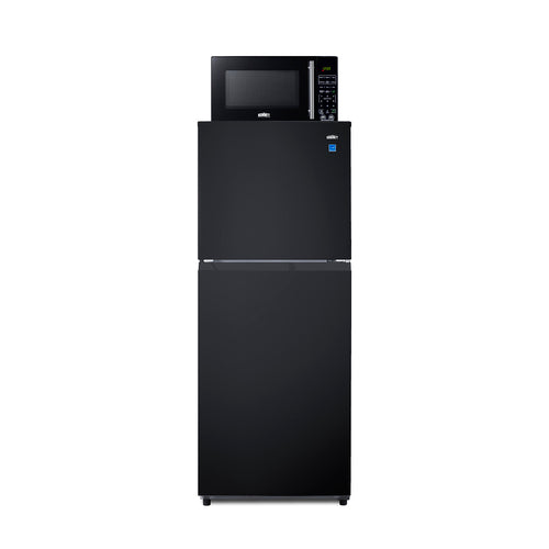 Summit Microwave/Refrigerator-Freezer Combination with Allocator, Black (MRF1087BA)