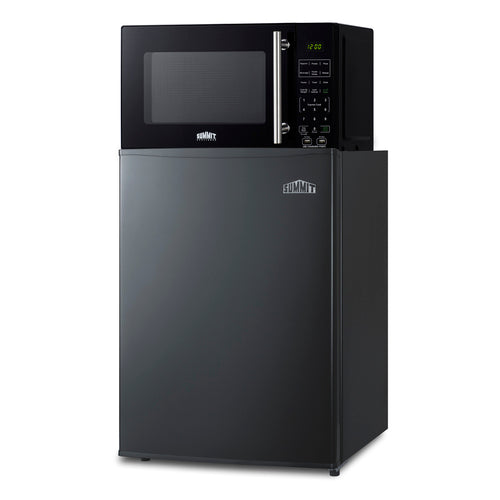Summit Microwave/Refrigerator Combination with Allocator, Black (MRF29KA)