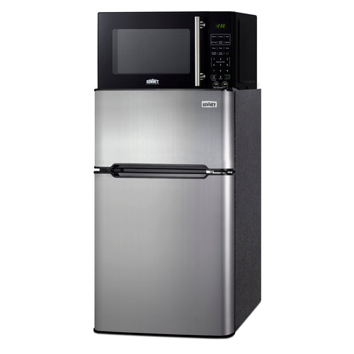 Summit Microwave/Refrigerator-Freezer Combination with Allocator, Black (MRF34BSSA)