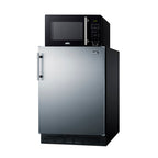 Summit Microwave/Refrigerator-Freezer Combination with Allocator, Black (MRF66BK2SSA)
