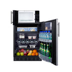 Summit Microwave/Refrigerator-Freezer Combination with Allocator, Black (MRF66BK2SSA)