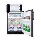 Summit Microwave/Refrigerator-Freezer Combination with Allocator, Black (MRF66BKA)