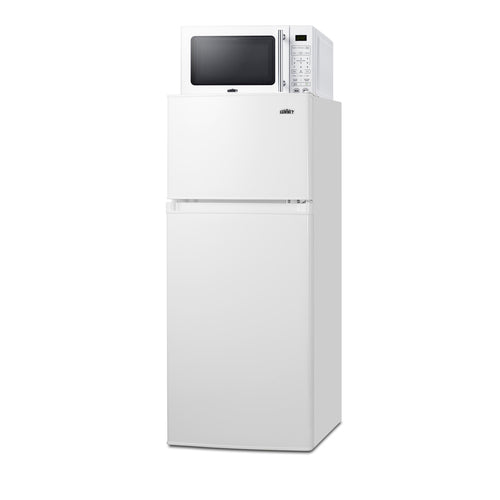 Summit Microwave/Refrigerator-Freezer Combination with Allocator, White (MRF72WA)