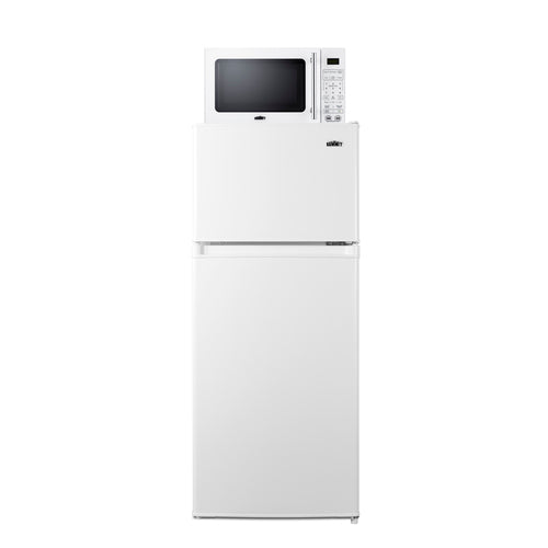 Summit Microwave/Refrigerator-Freezer Combination with Allocator, White (MRF72WA)