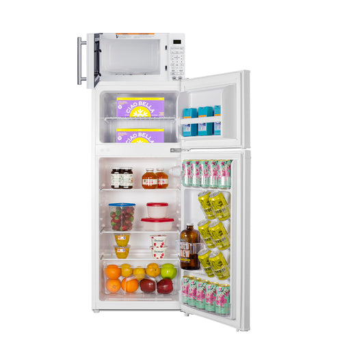 Summit Microwave/Refrigerator-Freezer Combination with Allocator, White (MRF72WA)
