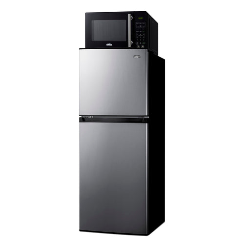 Summit Microwave/Refrigerator-Freezer Combination with Allocator, Black (MRF882PLALHD)