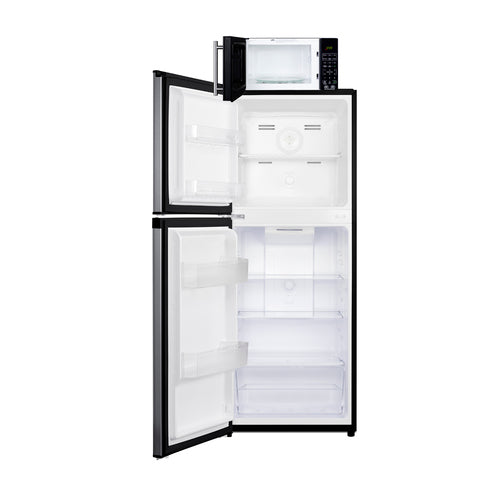 Summit Microwave/Refrigerator-Freezer Combination with Allocator, Black (MRF882PLALHD)