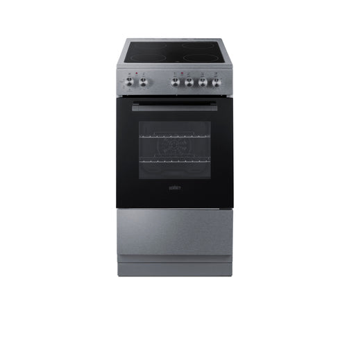 Summit Electric Smooth-Top Range, 20" Wide, Stainless Look (REXT20SS)
