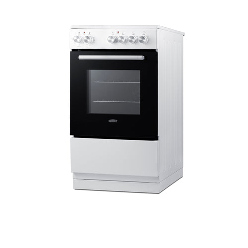 Summit Electric Smooth-Top Range, 20" Wide, White (REXT20W)