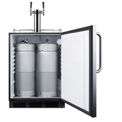 Summit Outdoor Wine Kegerator, ADA Compliant, 24" Wide, Stainless Steel (SBC54OSBIADAWKDTWIN)