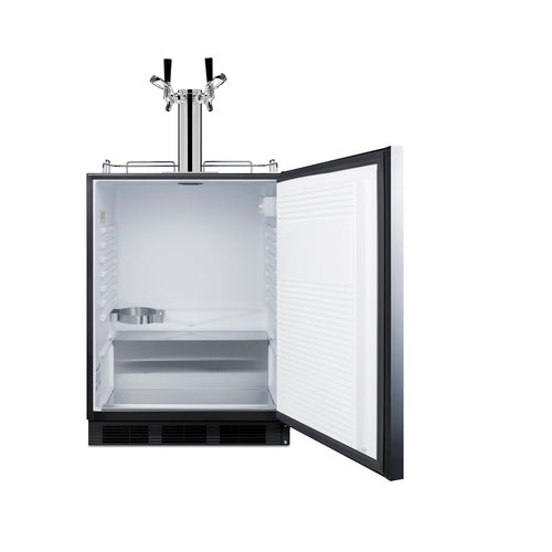 Summit Built-In Kegerator, ADA Compliant, 24" Wide, Black (SBC58BLBIADALock)