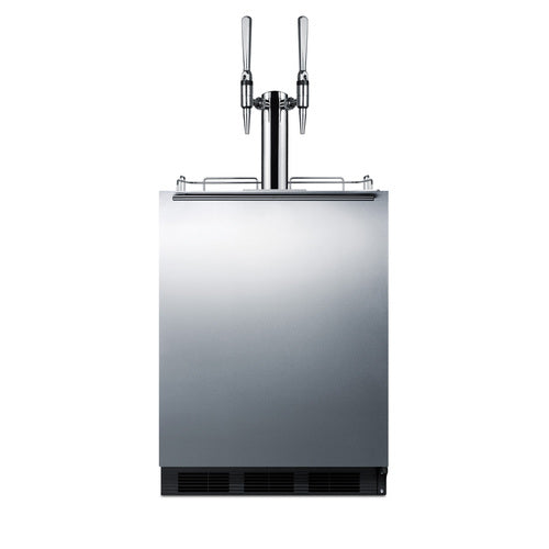 Summit Built-In Nitro Coffee Kegerator, ADA Compliant, 24" Wide, Black (SBC58BLBIADANCFTWIN)