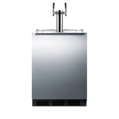 Summit Built-In Beer & Wine Kegerator, ADA Compliant, 24" Wide, Black (SBC58BLBIADATWINBW)