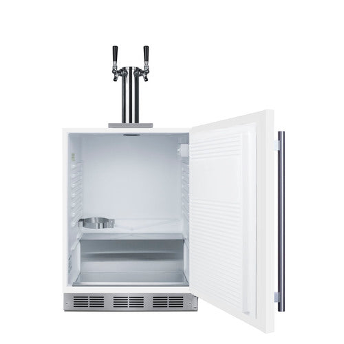 Summit Built-In Cold Brew Coffee Kegerator, ADA Compliant, 24" Wide, White (SBC58WHBIADACFTWIN)