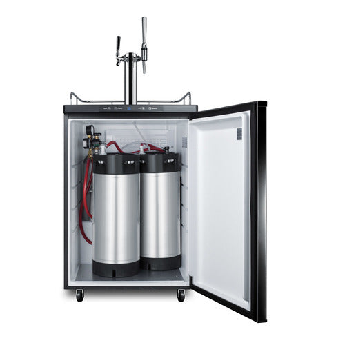 Summit Coffee Kegerator, 24" Wide, Black (SBC635MCMTWIN)