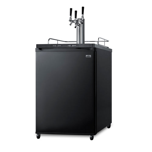 Summit Kegerator, 24" Wide, Black (SBC635MTRIPLE)