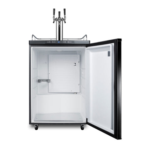 Summit Kegerator, 24" Wide, Black (SBC635MTRIPLE)