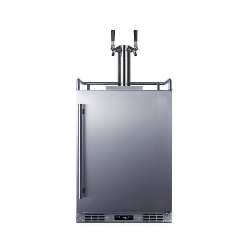 Summit Built-In Outdoor Beer & Wine Kegerator, 24" Wide, Stainless Steel (SBC683OSTWINBW)