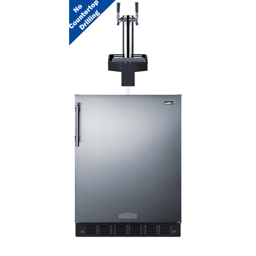Summit Built-In Floating Tap Cold Brew Kegerator, 24" Wide, Black (SBC7BRSFLTWCFADA)