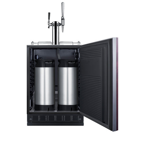Summit Cold Brew/Nitro Kegerator (Panel Not Included), 24" Wide, Black (SBC7BRSIFCM2)