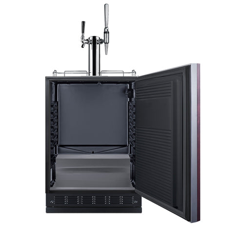 Summit Cold Brew/Nitro Kegerator (Panel Not Included), 24" Wide, Black (SBC7BRSIFCM2)