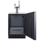 Summit Cold Brew/Nitro Kegerator (Panel Not Included), 24" Wide, Black (SBC7BRSIFCM2)