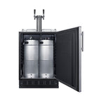 Summit Beer Kegerator, 24" Wide, Black (SBC7BRS)
