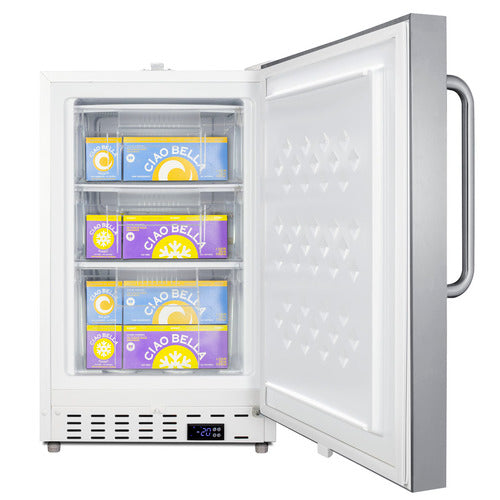 Summit Built-In Commercial All-Freezer, ADA Compliant, 20" Wide, White (SCF505SSTBADA)
