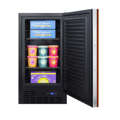 Summit 18" Built-In All-Freezer, ADA Compliant (Panel Not Included), Black (SCFF1842IFADA)