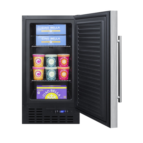 Summit 18" Built-In All-Freezer, ADA Compliant, Black (SCFF1842SSADA)
