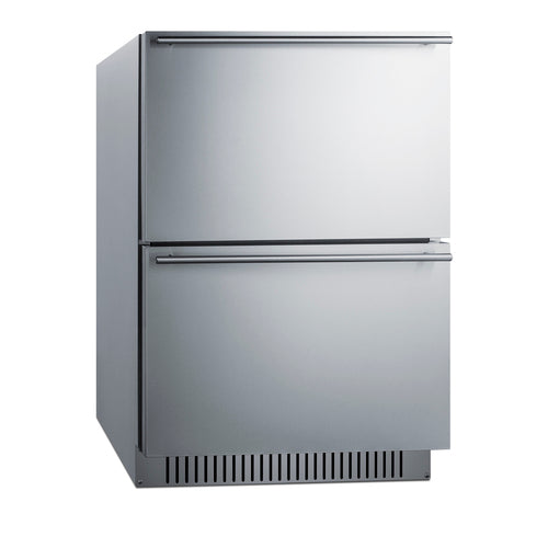Summit 24" Outdoor 2-Drawer All-Freezer, Stainless Steel (SPFF51OS2D)