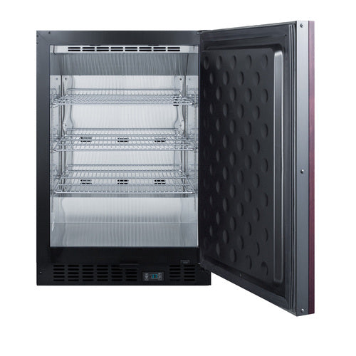 Summit Built-In Beverage Center (Panel Not Included), 24" Wide, Black (SCR610BLSDV1IF)