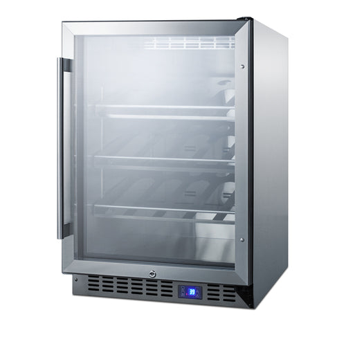 Summit Single Zone Outdoor Commercial Wine Cellar, 24" Wide, Stainless Steel (SCR611GLOSCH)