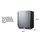 Summit Built-In All-Refrigerator, 24" Wide, Black (SDHR2444)