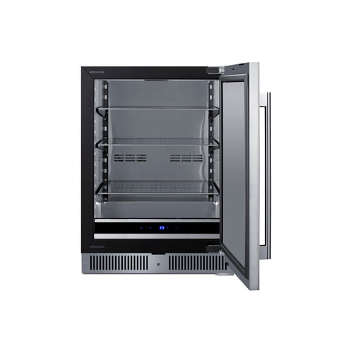 Summit Built-In All-Refrigerator, 24" Wide, Black (SDHR2444)