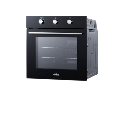 Summit Gas Wall Oven, 24" Wide, Stainless Steel (SGW241BK)