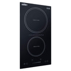Summit 115V 2-Zone Induction Cooktop, Cord Included, 12" Wide, Black (SINC2B115)