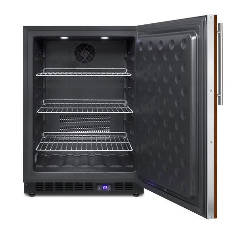 Summit Outdoor All-Freezer (Panel Not Included), 24" Wide, Black (SPFF51OSIF)