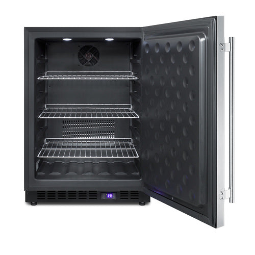 Summit Outdoor All-Freezer, 24" Wide, Black (SPFF51OS)
