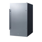 Summit Shallow Depth Outdoor Built-In All-Refrigerator, ADA Compliant, Black (SPR196OSADA)