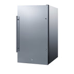 Summit Shallow Depth Outdoor Built-In All-Refrigerator, Black (SPR196OSCSS)