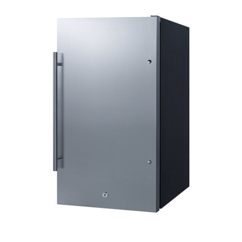 Summit Shallow Depth Outdoor Built-In All-Refrigerator, Black (SPR196OS)