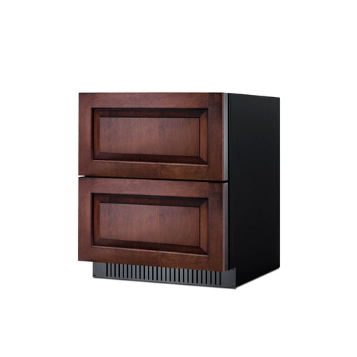 Summit 2-Drawer All-Refrigerator, ADA Compliant (Panels Not Included), 27" Wide, Black (SPR275OS2DPNRADA)
