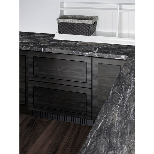 Summit 2-Drawer All-Refrigerator (Panels Not Included, 27" Wide, Black (SPR275OS2DPNR)