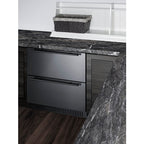 Summit 2-Drawer All-Refrigerator, 27" Wide, Black (SPR275OS2D)