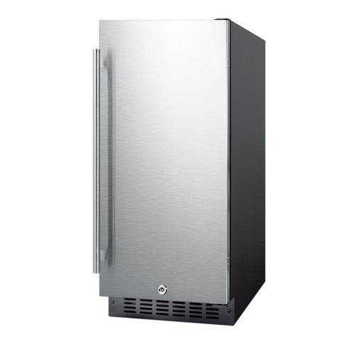 Summit Outdoor All-Refrigerator, 15" Wide, Black (SPR316OS)