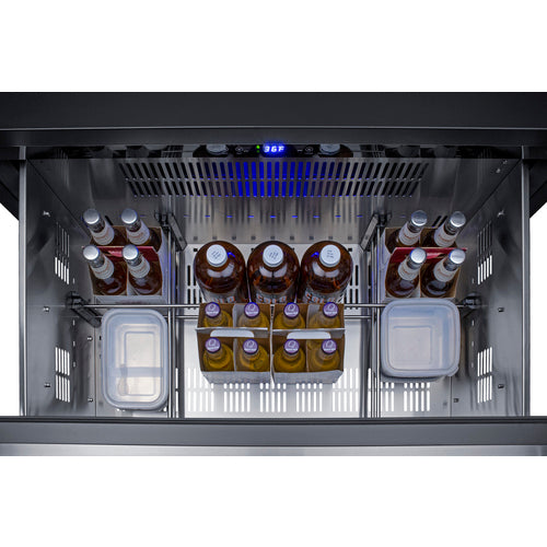 Summit Outdoor 2-Drawer All-Refrigerator, 36" Wide, Black (SPR36DROS)
