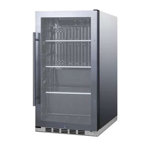 Summit Shallow Depth Indoor/Outdoor Beverage Cooler, Stainless Steel (SPR488BOSH34CSS)