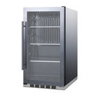 Summit Shallow Depth Indoor/Outdoor Beverage Cooler, Stainless Steel (SPR488BOSH34CSS)